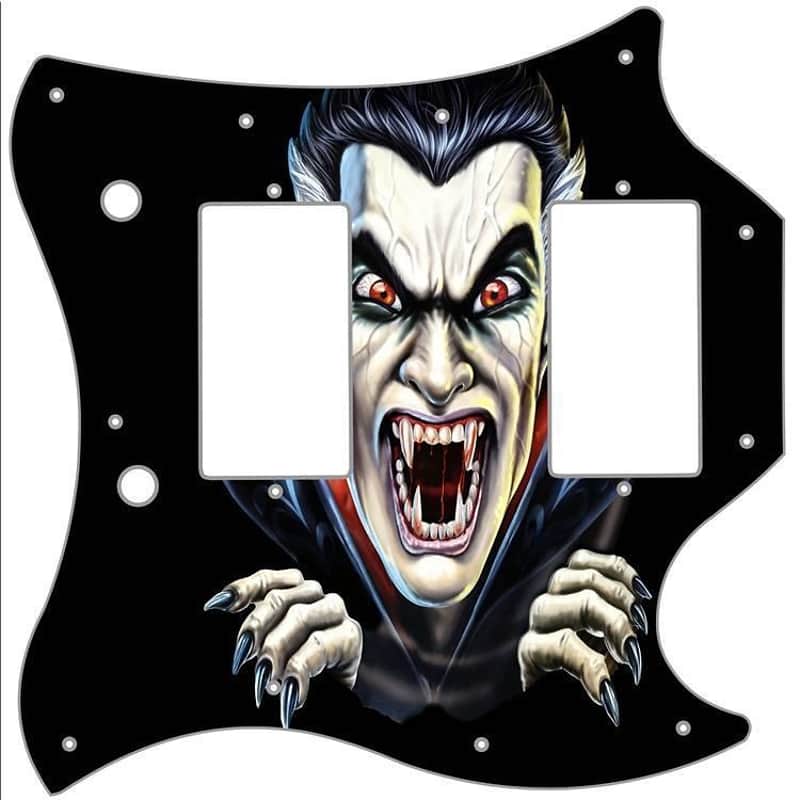 SG Standard Pickguard Custom Gibson Graphical Guitar Pick Guard Dracula 2 Black image 1