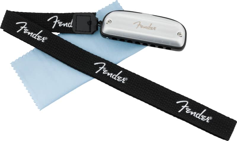 Fender Blues Junior 8-Hole Diatonic Harmonica, Key of G w/Cloth and Lanyard image 1