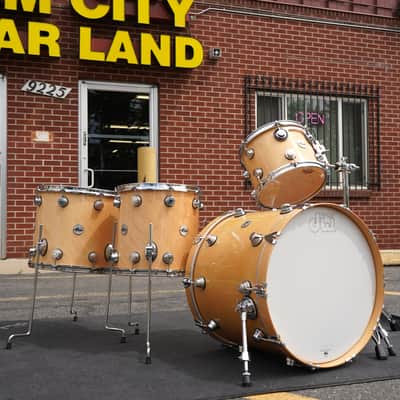 DW USA Collectors Series 4pc Pure SSC Maple Shell Pack w/ Rings - Natural Lacquer Custom $6.500.00 If New! image 4