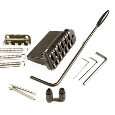 Hipshot Contour 2-Point Strat Tremolo Bridge Black - 42mm Block - 42100VB