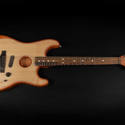 2020 Fender American Acoustasonic Stratocaster - Transparent Sonic Blue | USA Thinline Hollowbody Hybrid Electro Acoustic Guitar Fishman Pickup 2.39kg | CoA image 2