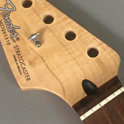 Ultra Rare Vintage Fender Lefty Stratocaster Neck 2003 Strat Rosewood Super Flame Maple 🍁 image 3