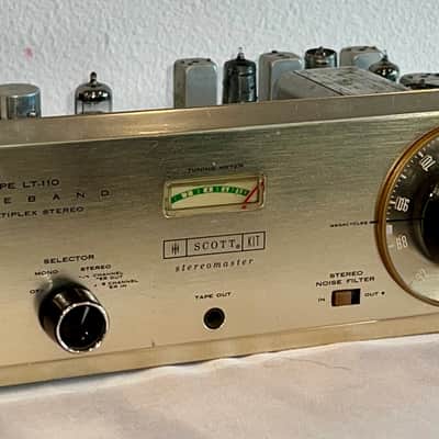 1960's HH Scott LT-110 Vacuum Tube Stereo Multiplex Tuner Silver Faceplate image 1