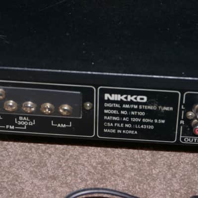 Nikko NT 100 FM-AM Tuner image 5