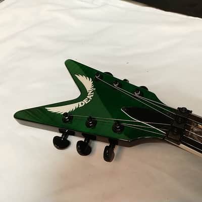 Dean Z 79 Floyd Custom LEFTY electric guitar Trans Green LEFT-HANDED - NEW w /CASE image 5