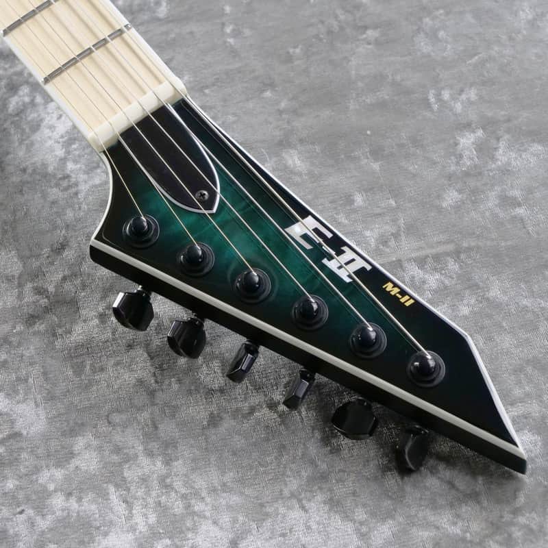 ESP E-II M-II NT HS QM Black Turquoise Burst [Made in Japan