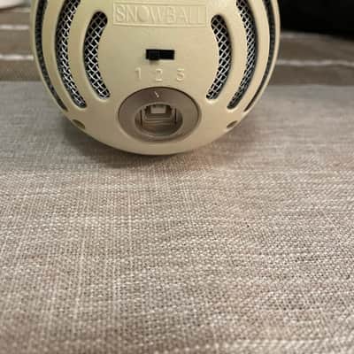 Blue Snowball Multi-Pattern USB Condenser Mic 2010s - Textured White image 3