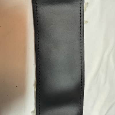 LM Fleece Sheepskin Black Leather BANJO Strap NEW - 2.5" wide image 4