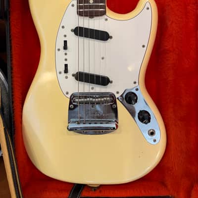 Fender Mustang Guitar with Rosewood Fretboard 1975 - 1978 - Blonde image 1