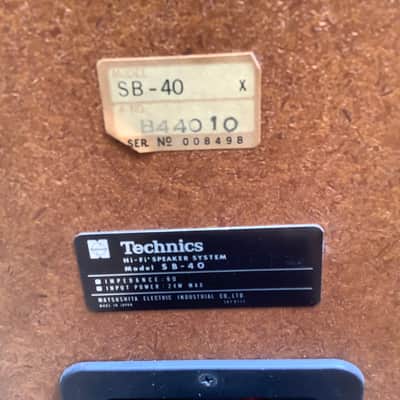 Technics SB 40 vintage Japan made hifi bookshelf stereo speaker system set wood image 10