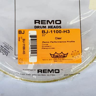 Remo 3- 11" Banjo heads 2- clear, 1-Frosted bottom image 4