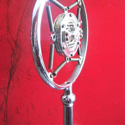 Vintage RARE 1930's Universal Model 10 carbon microphone chrome w Atlas stand image 4