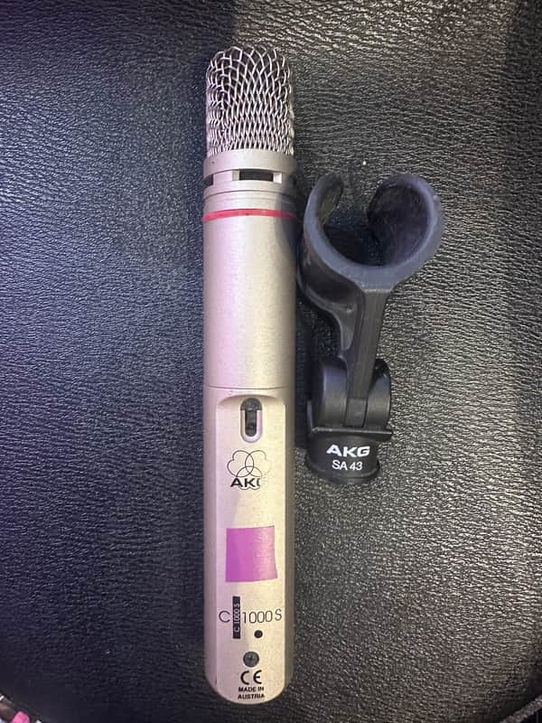 Vintage AKG C 1000 S Condenser Microphone + Mic Clip image 1