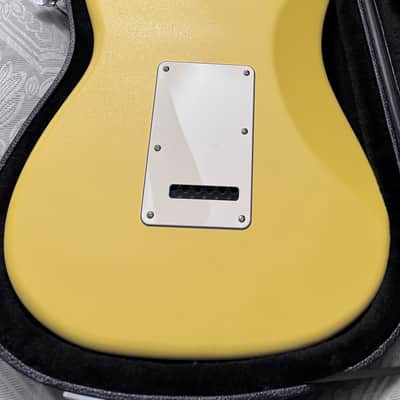 Custom/Partscaster Satin Yellow Strat Hard Case Stratocaster image 11