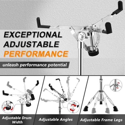 Adjustable Snare Drum Stand with Drumstick Holder – 14.5"–22" Height, Collapsible Drum Stand image 4