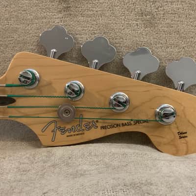 2015 Fender Deluxe Series Precision Bass FSR Sea Foam Pearl Finish Special Edition PJ MIM Mexico image 3