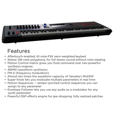 Yamaha Montage6 61-Key Flagship Synthesizer Workstation with Gator Gig Bag, Bench, Flash Drive and ATH-M60x Headphones image 4