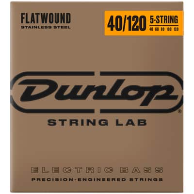 DBFS40120 Stainless Steel Flatwound 5 Cordes 40-120 Dunlop image 1
