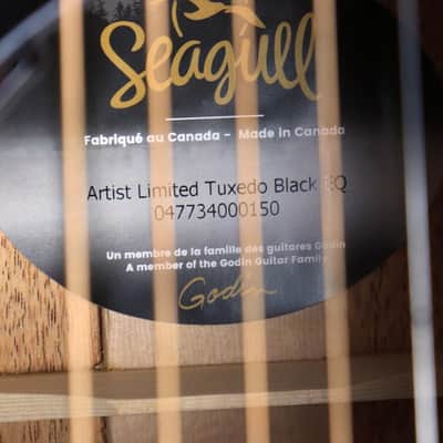 Seagull Artist Limited Tuxedo Black EQ w/Case Bild 7