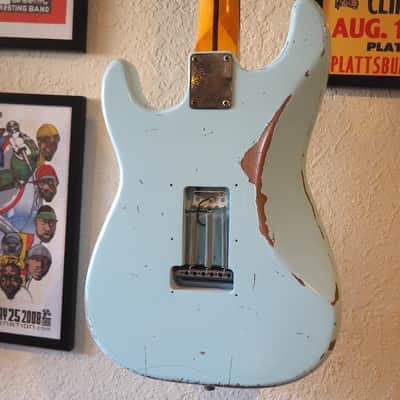 Graham Guitars Relic S-Style + UPGRADES - Baby Blue (Fender Strat) image 7