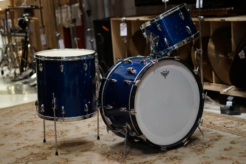 Slingerland 13/16/22" Gene Krupa Deluxe Outfit Drum Set - 1960s Sparkling Blue Pearl image 1