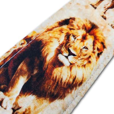 Lion Guitar Strap - Big Cat Guitar Strap -King of the Jungle Guitar Strap -Universal Guitar Strap-Works for Electric Acoustic & Bass Guitars image 2