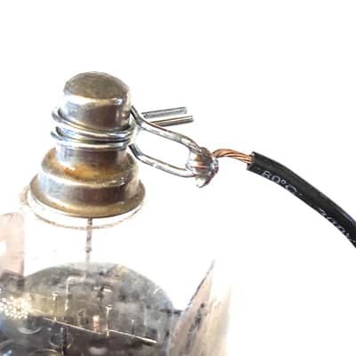 1/4" Metal Grid Cap w/ Lead - Tube Anode Plate Top- For Your Vintage Radio & Amp image 3