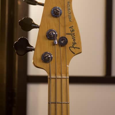 Used Fender American Ultra Precision Bass, Alpine White image 5