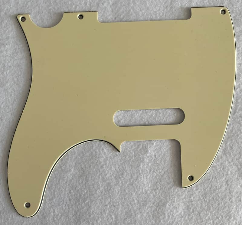 For Vintage 5-hole Fender Esquire Telecaster Guitar Pickguard Scratch Plate 3 Ply Vintage Yellow image 1