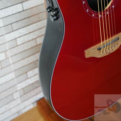Ovation 1516 Ultra Series Mid-Depth Acoustic-Electric Guitar - Vampira Red image 9
