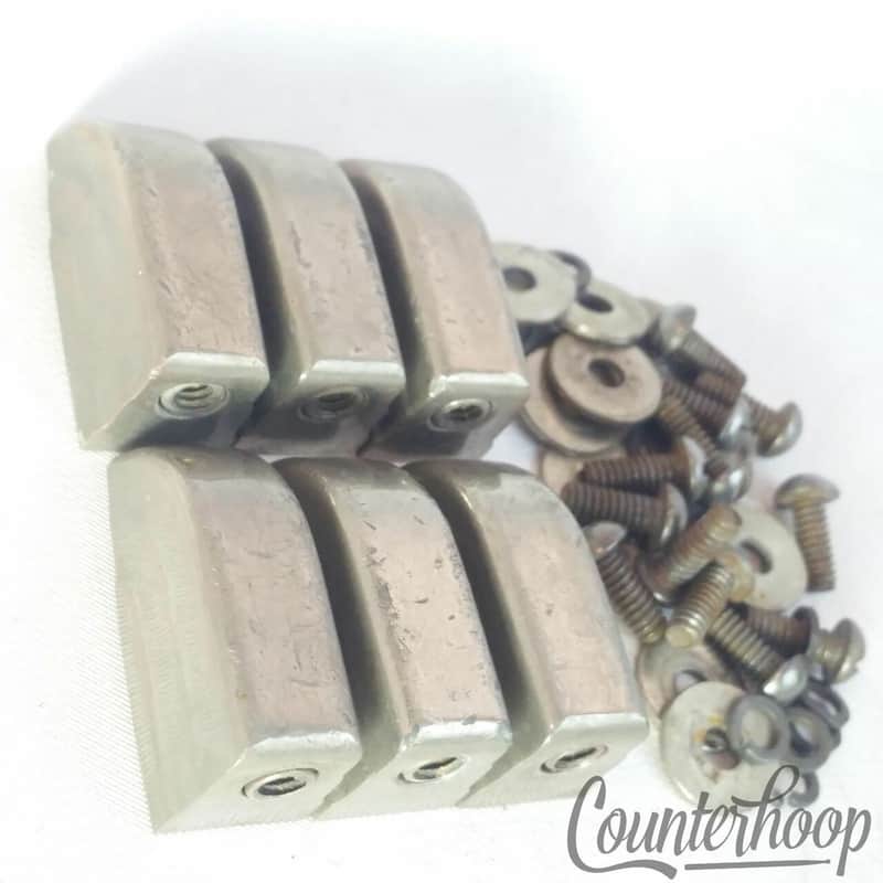 *Leedy 6x Beavertail Floor/Tom/Snare Drum Lugs Nickel No-Tab Vintage 40s-50 USA* image 1