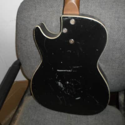 1960 Silvertone 1420 Stratotone Guitar project Black image 5