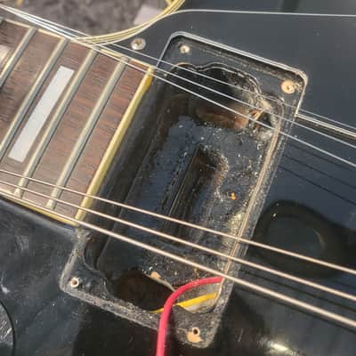 1989 Epiphone Black Beauty 1957 Style Les Paul Custom Modified - Ebony, Made in USA? (First Year Prototype?) image 14