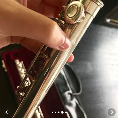 Yamaha Yamaha YFL-462 EXCELLENT Sterling Silver Flute, Open Hole, B Foot, Offset G Key Silver image 3