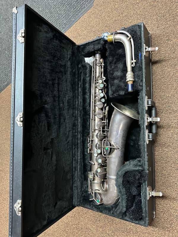 C. G. Conn Melody Alto Saxophone with Hard Shell Case Silver Plated - USED image 1