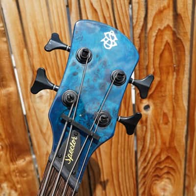 Spector NS Dimension 4 - Multi Scale Black & Blue 4-String Bass Guitar w/ Gig Bag image 4
