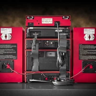 Sony FH-7 + PS-Q7 RED Rarest Vintage Stereo Cassette Turntable System image 7
