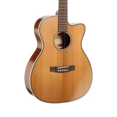 Cort OC4NSG Essence Series ES-OC4 OM Cutaway Acoustic Electric Guitar -Natural Semi Gloss (OC4NSG-U) image 3