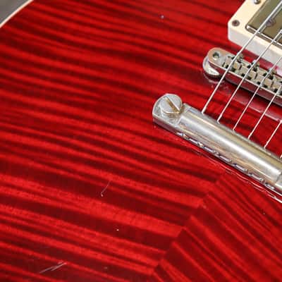 2012 Gibson Custom Les Paul Class 5 Electric Guitar Red Tiger + COA OHSC image 7