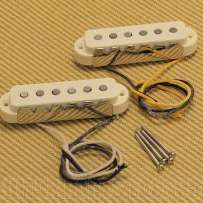 099-2238-000  Fender Pure Vintage '65 Jaguar Pickup Set, Neck & Bridge Vintage White image 2