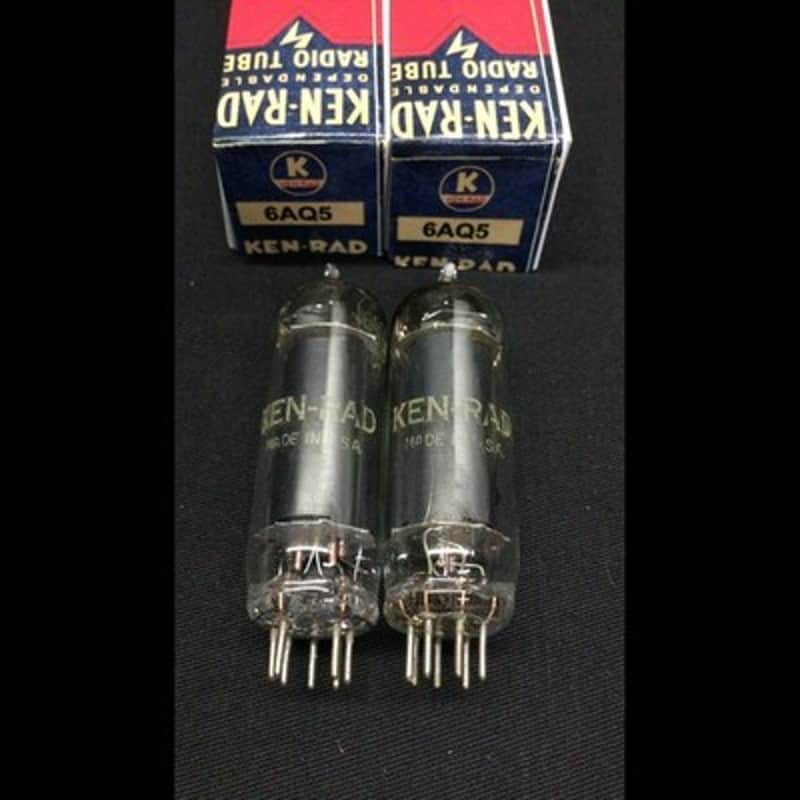 NOS PAIR KEN RAD 6AQ5 Vintage Radio Audio VACUUM TUBES Tested STRONG 9.9807 image 1