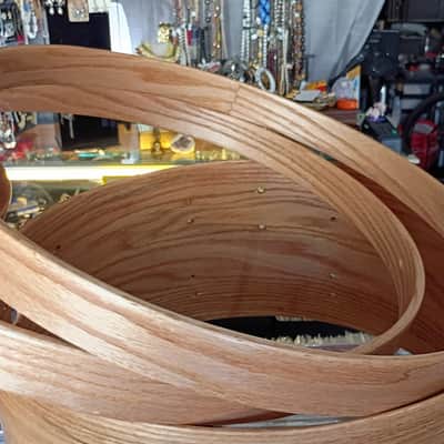 Red Oak Steam bent Semi-Solid Slim Bare Project shell Drum Set by Erie Drums image 4