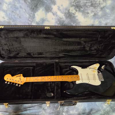 Vintage RARE 1974 Greco SE500B Black Strat Style Electric Guitar Maxon Pickups New Strings Pro Setup New Hard Shell Case image 14
