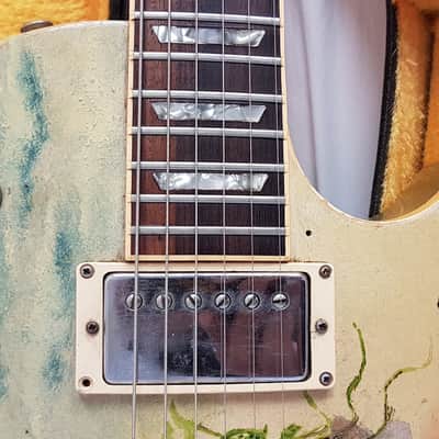 Vintage 1980 Gibson Les Paul Standard *Rare All Silver* USA Folk Art image 8
