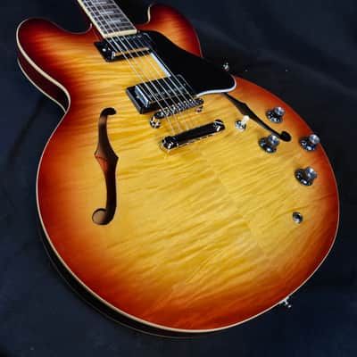 Epiphone ES-335 Figured Top, Raspberry Tea Burst, Inspired by Gibson image 6