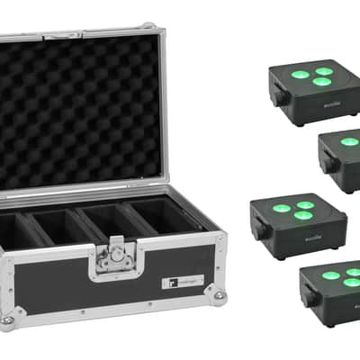 eurolite 4x Akku IP Flat Light 3 sw image 1