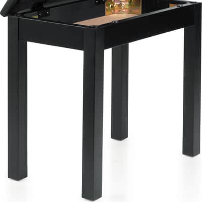 Gator GFW-KEYBENCH Frameworks Deluxe Wooden Piano Bench, Black image 2