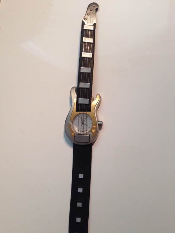 ZX Original 2001 Guitar Watch with Case Silver and Gold | Reverb