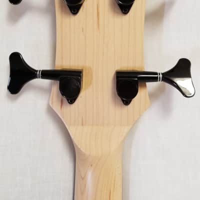 Zon Sonus Standard 4 Maple With Quilt Maple Top Electric Bass Gloss Trans Finish, Black Hardware image 7
