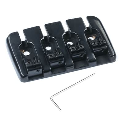 WSC Partsland BS41 4-String Bass Bridge Black - Bass Part image 1